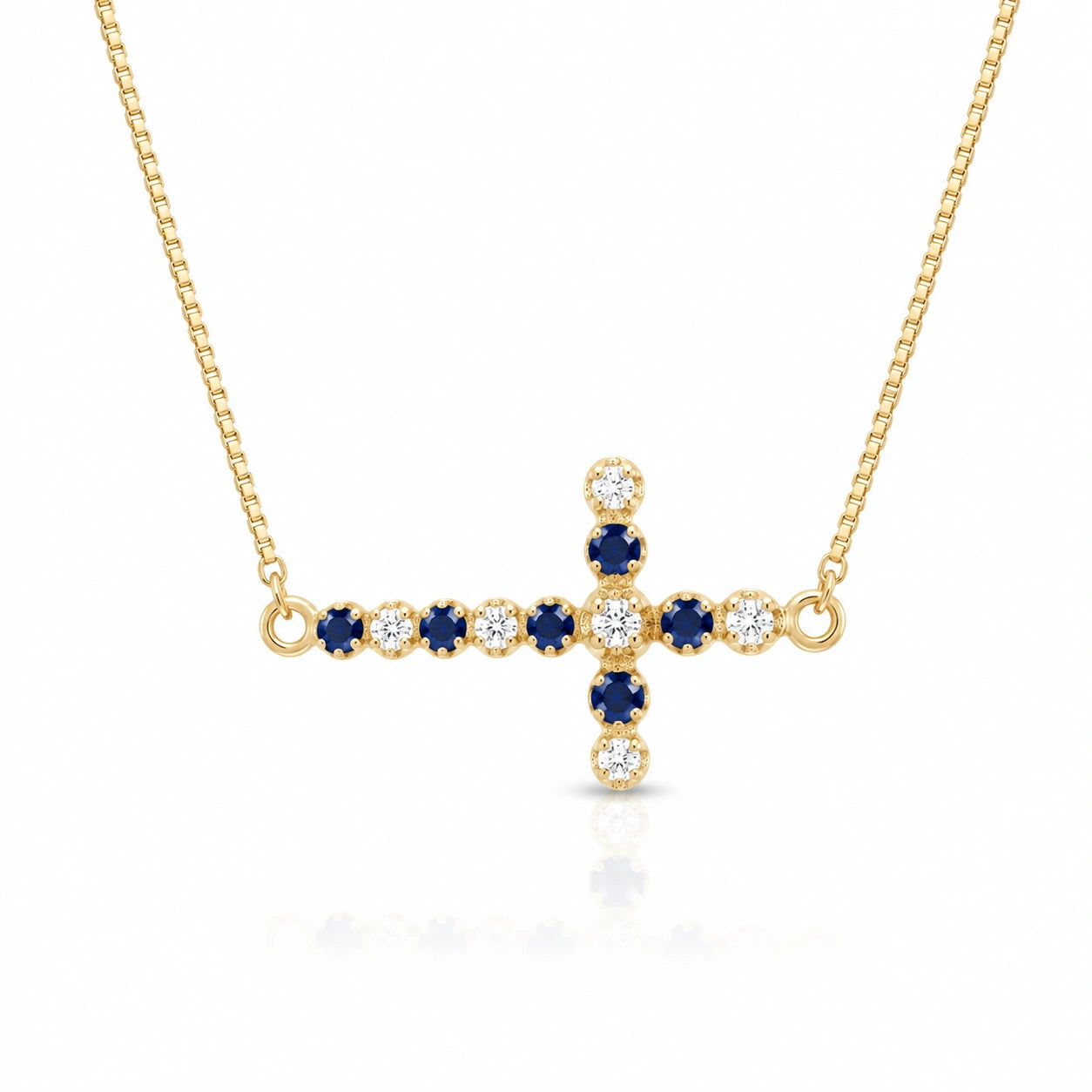 Yellow Gold Sapphire & Diamond — Gigliola