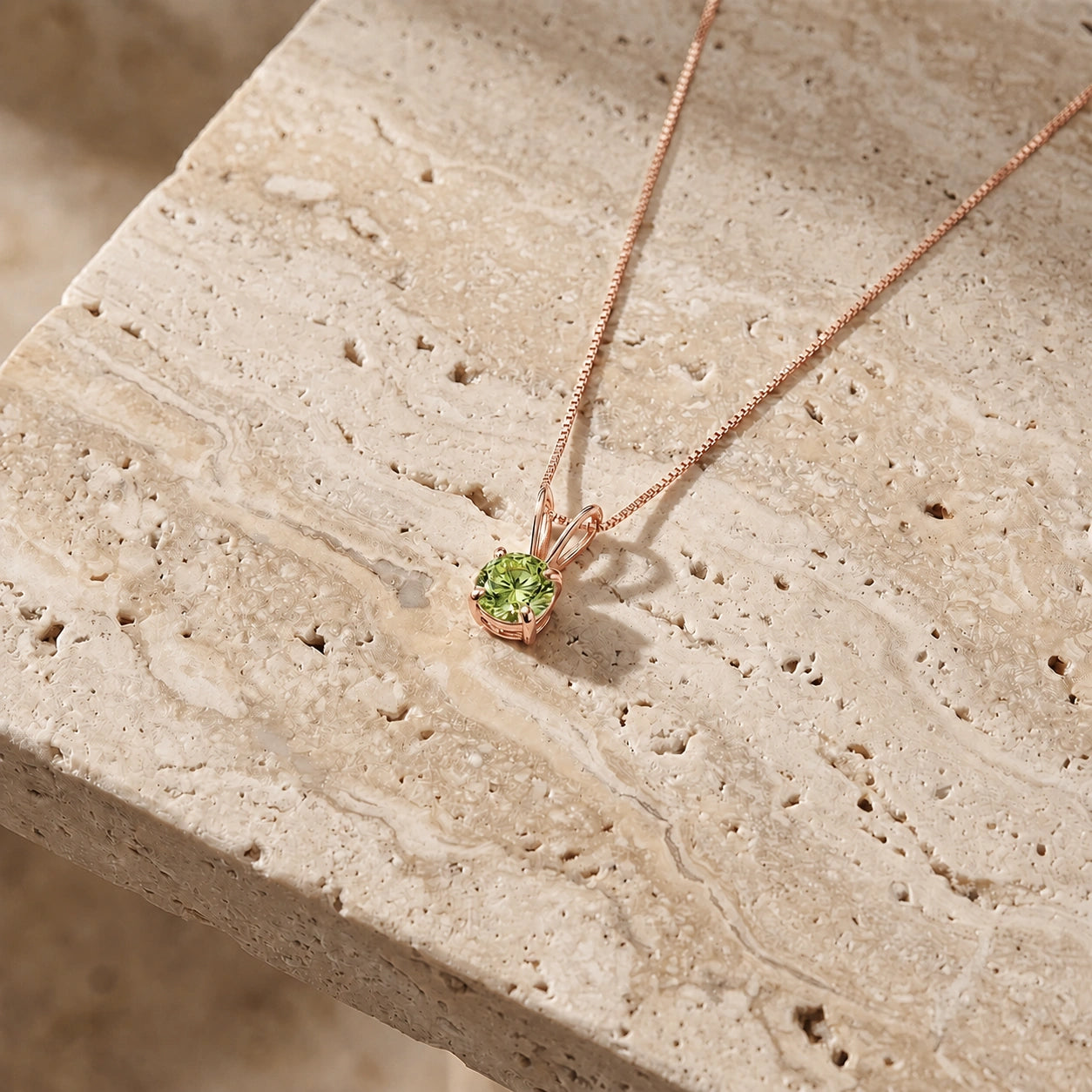 Rose Gold Necklace Diamond 10K — Lia