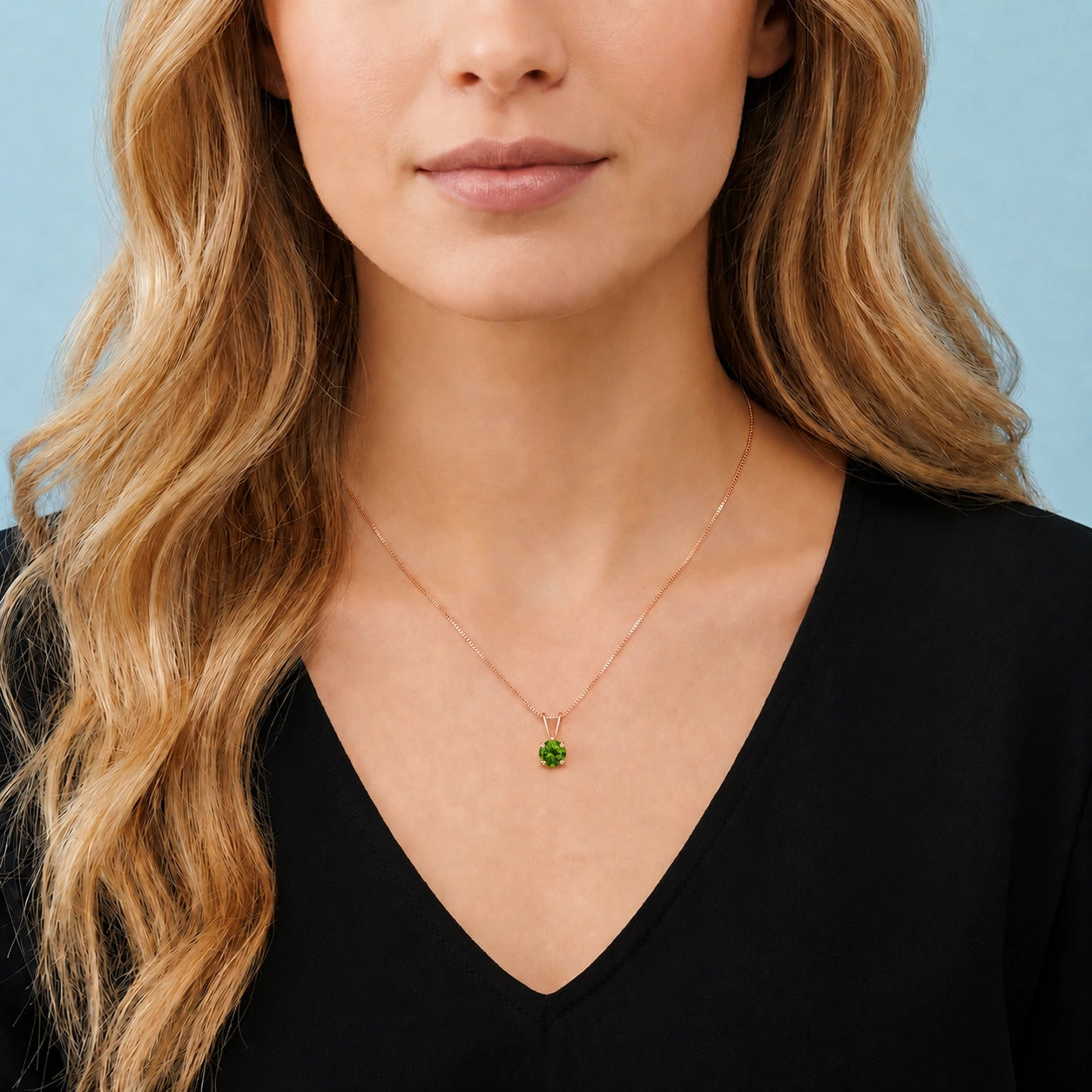 Rose Gold Necklace Diamond 10K — Lia