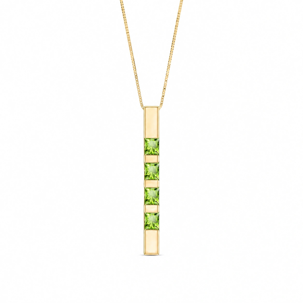 Yellow Gold Eternal Necklace Peridot 10K — Gioconda