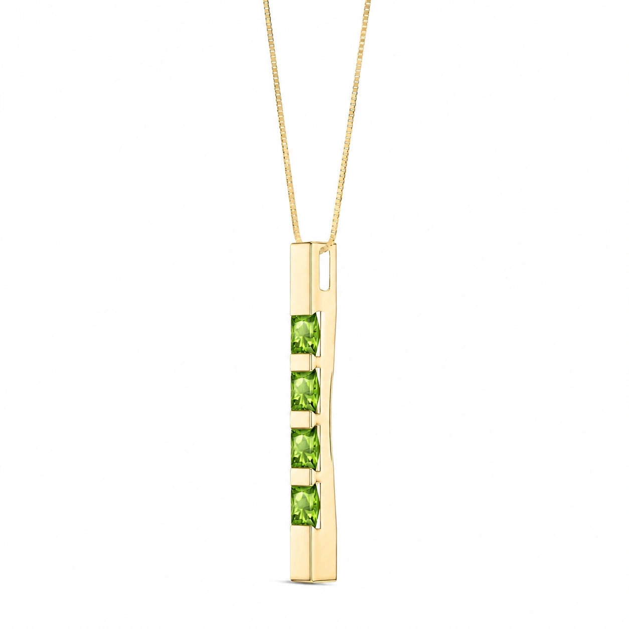 Yellow Gold Eternal Necklace Peridot 10K — Gioconda