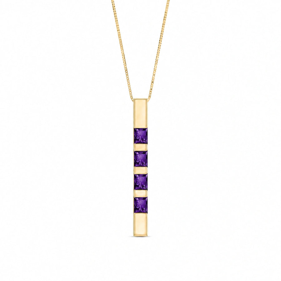 Yellow Gold Eternal Necklace Amethyst 10K — Gioconda