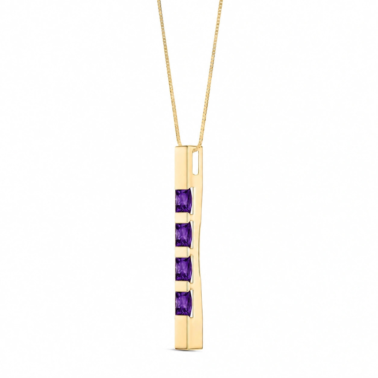 Yellow Gold Eternal Necklace Amethyst 10K — Gioconda