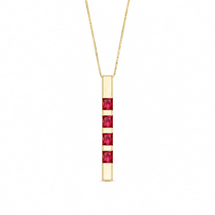Yellow Gold Eternal Necklace Ruby 10K — Gioconda