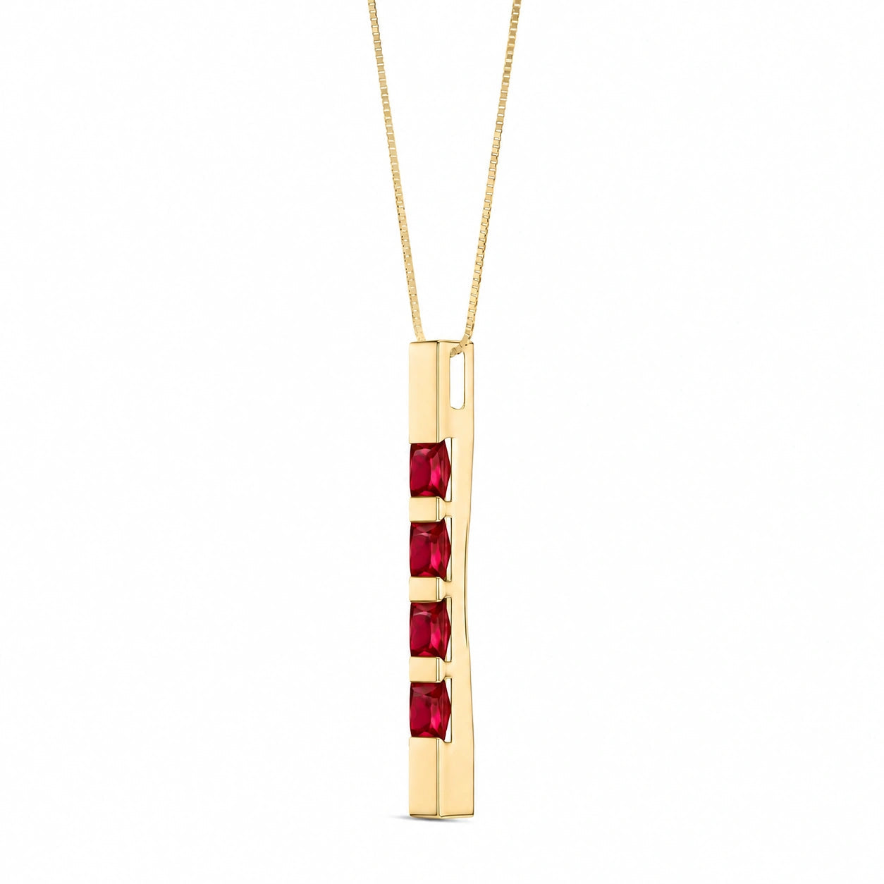 Yellow Gold Eternal Necklace Ruby 10K — Gioconda