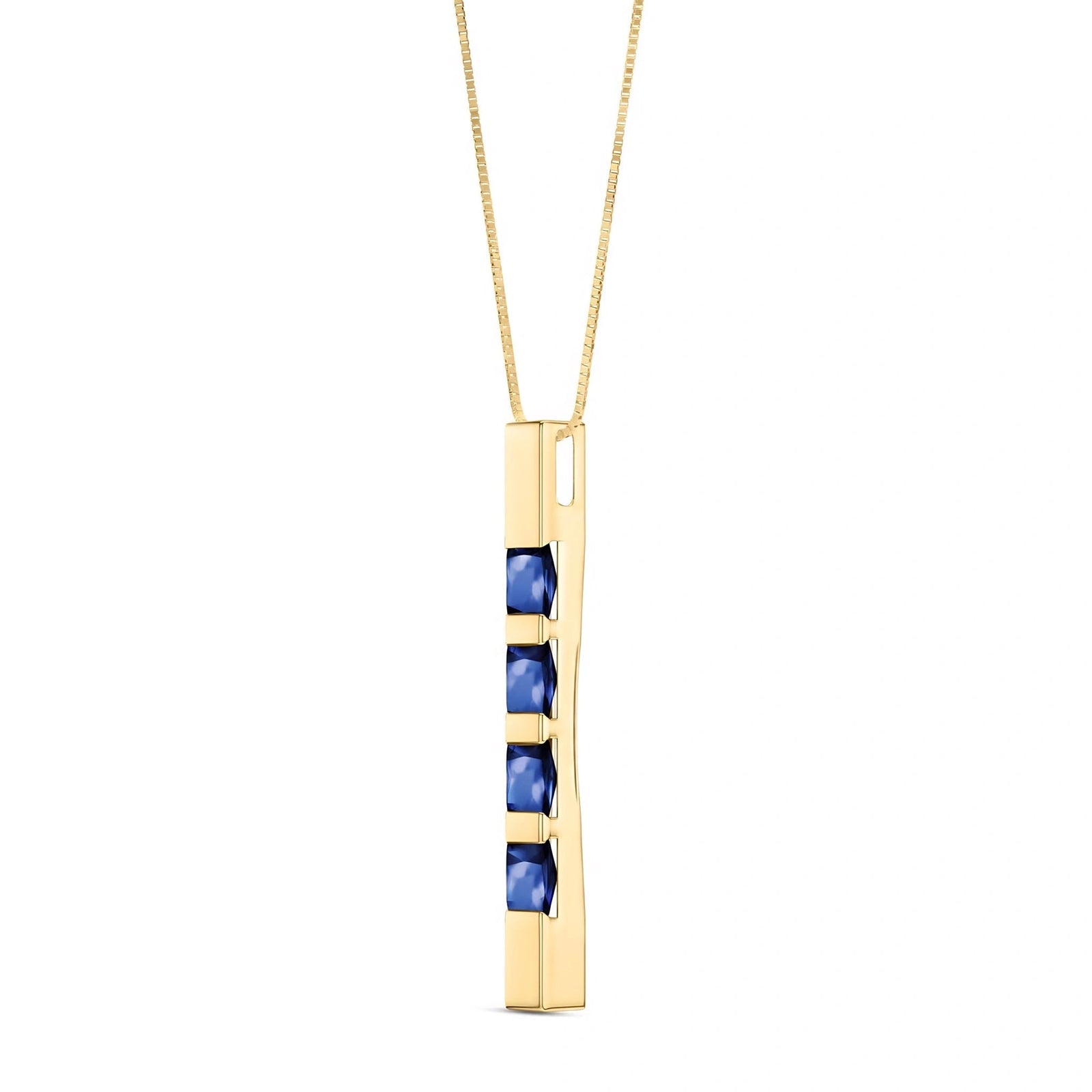 Yellow Gold Eternal Necklace Sapphire 10K — Gioconda