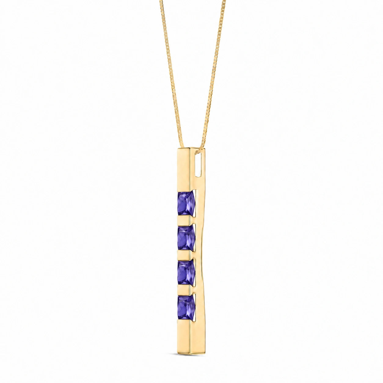 Yellow Gold Eternal Necklace Tanzanite 10K — Gioconda