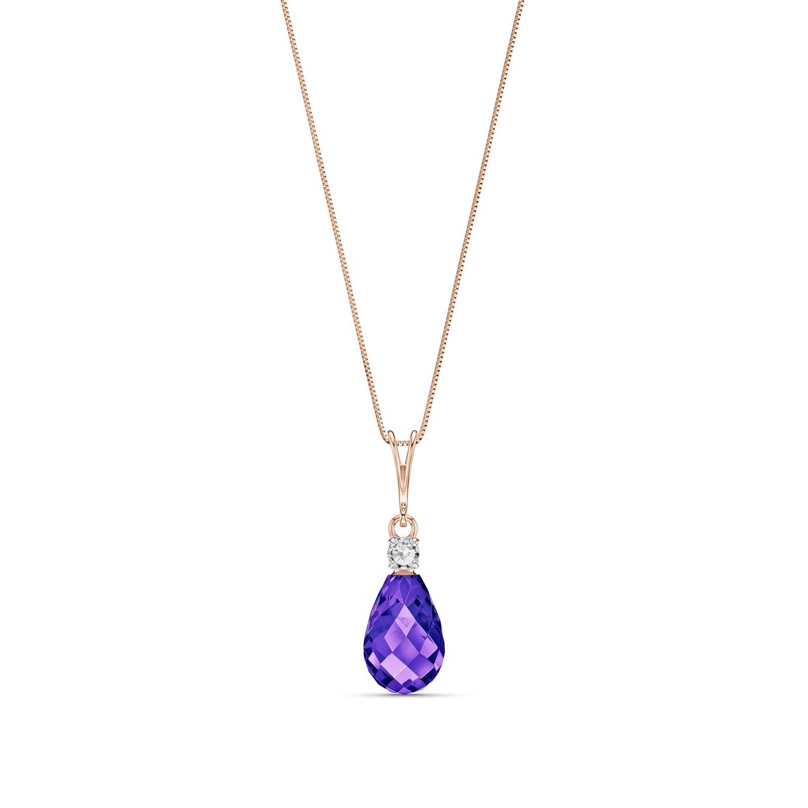 Rose Gold Diamond & Amethyst — Genoveva