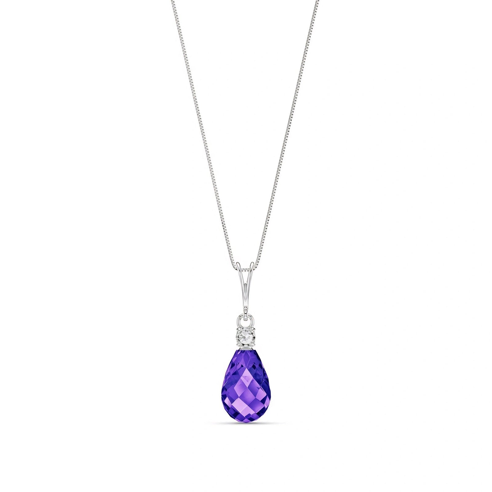 White Gold Diamond & Amethyst — Genoveva