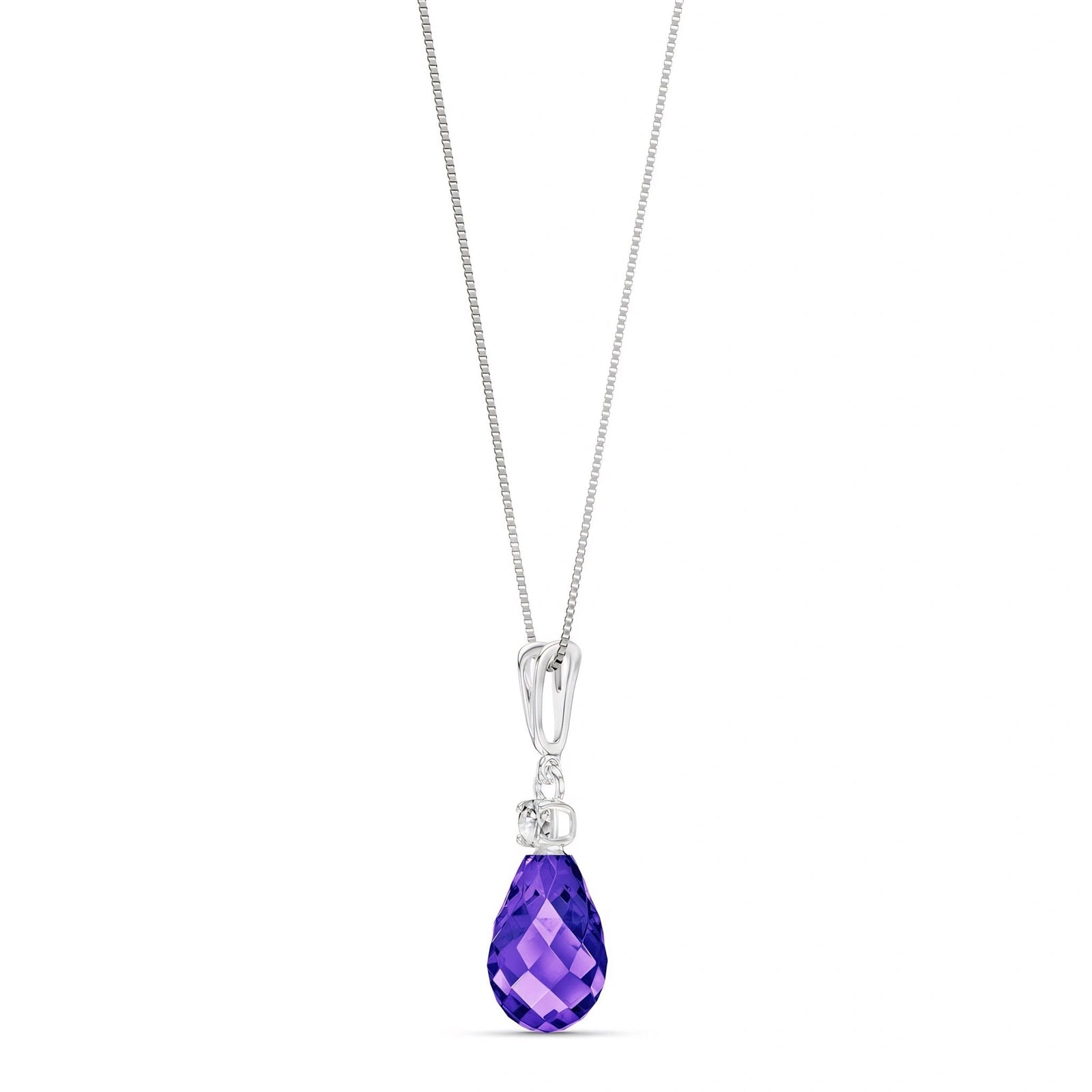 White Gold Diamond & Amethyst — Genoveva