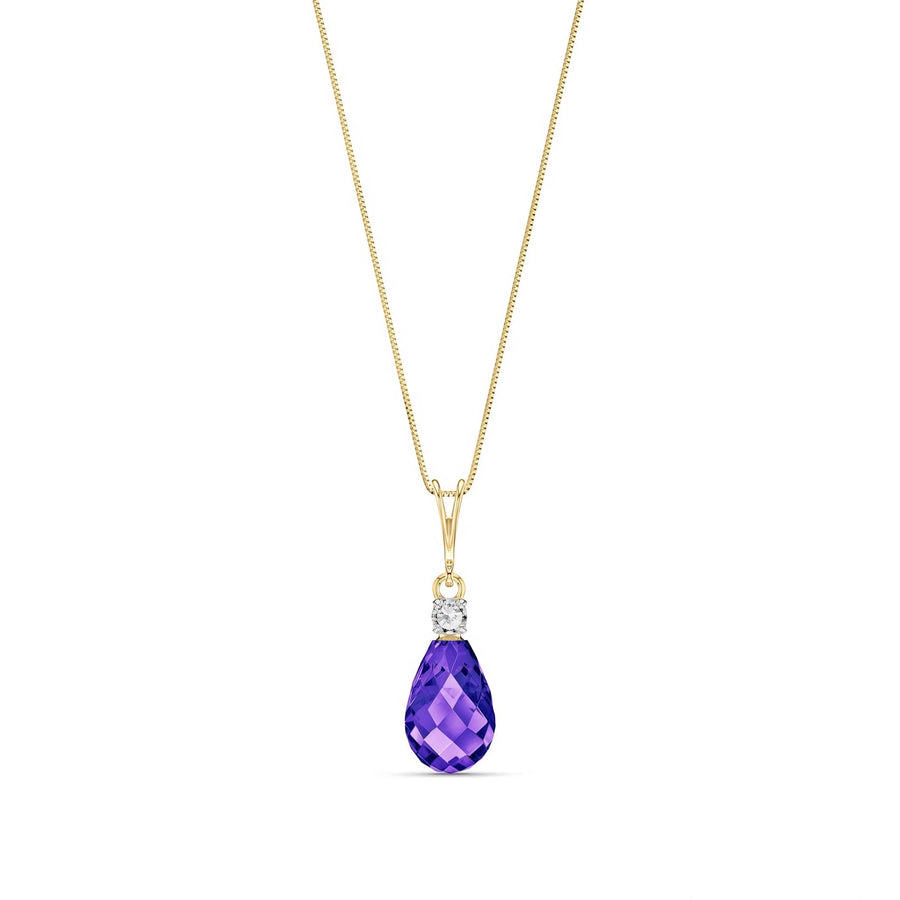 Yellow Gold Diamond & Amethyst — Genoveva