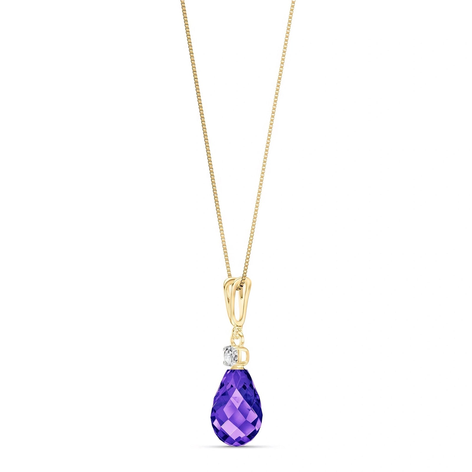 Yellow Gold Diamond & Amethyst — Genoveva