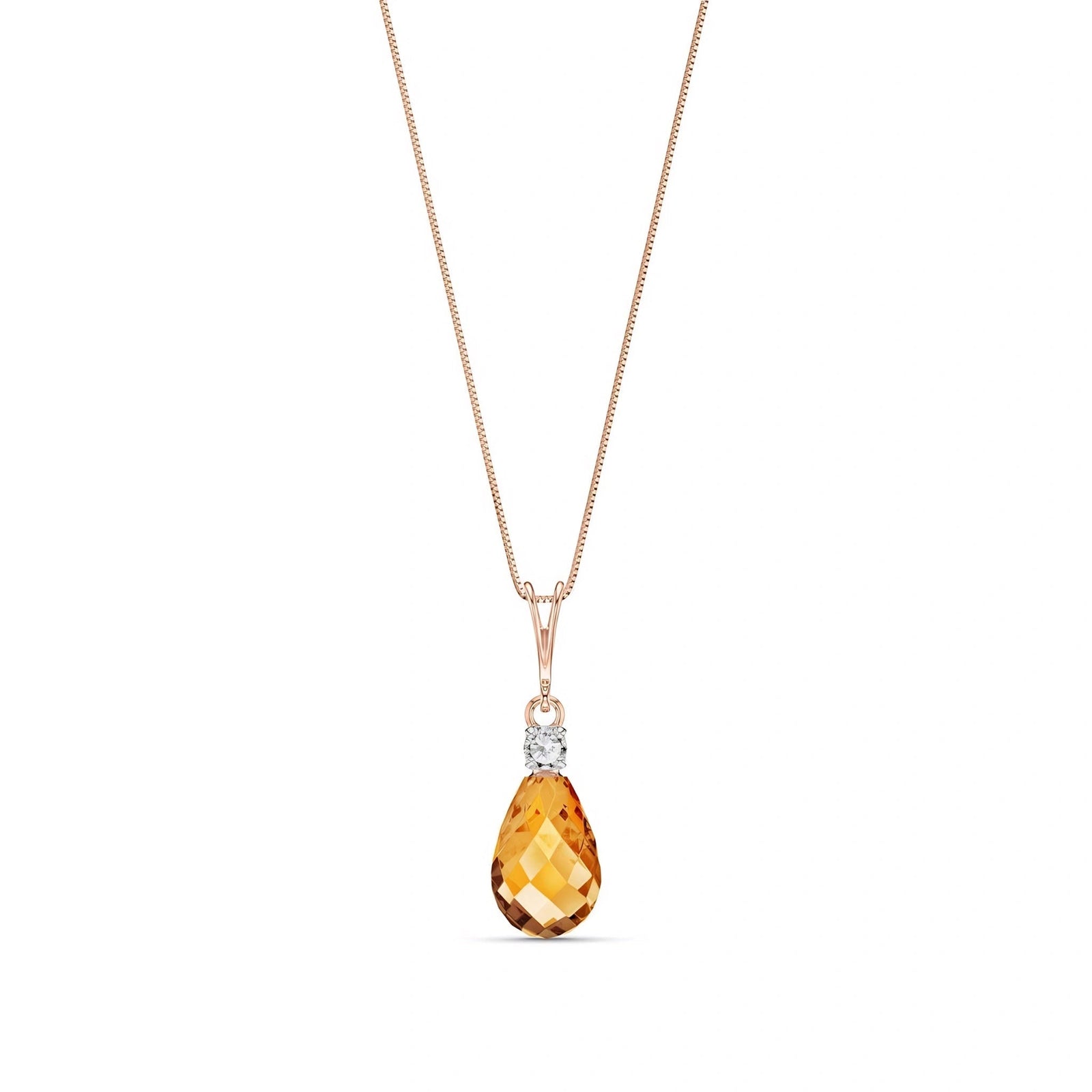 Rose Gold Diamond & Citrine — Genoveva