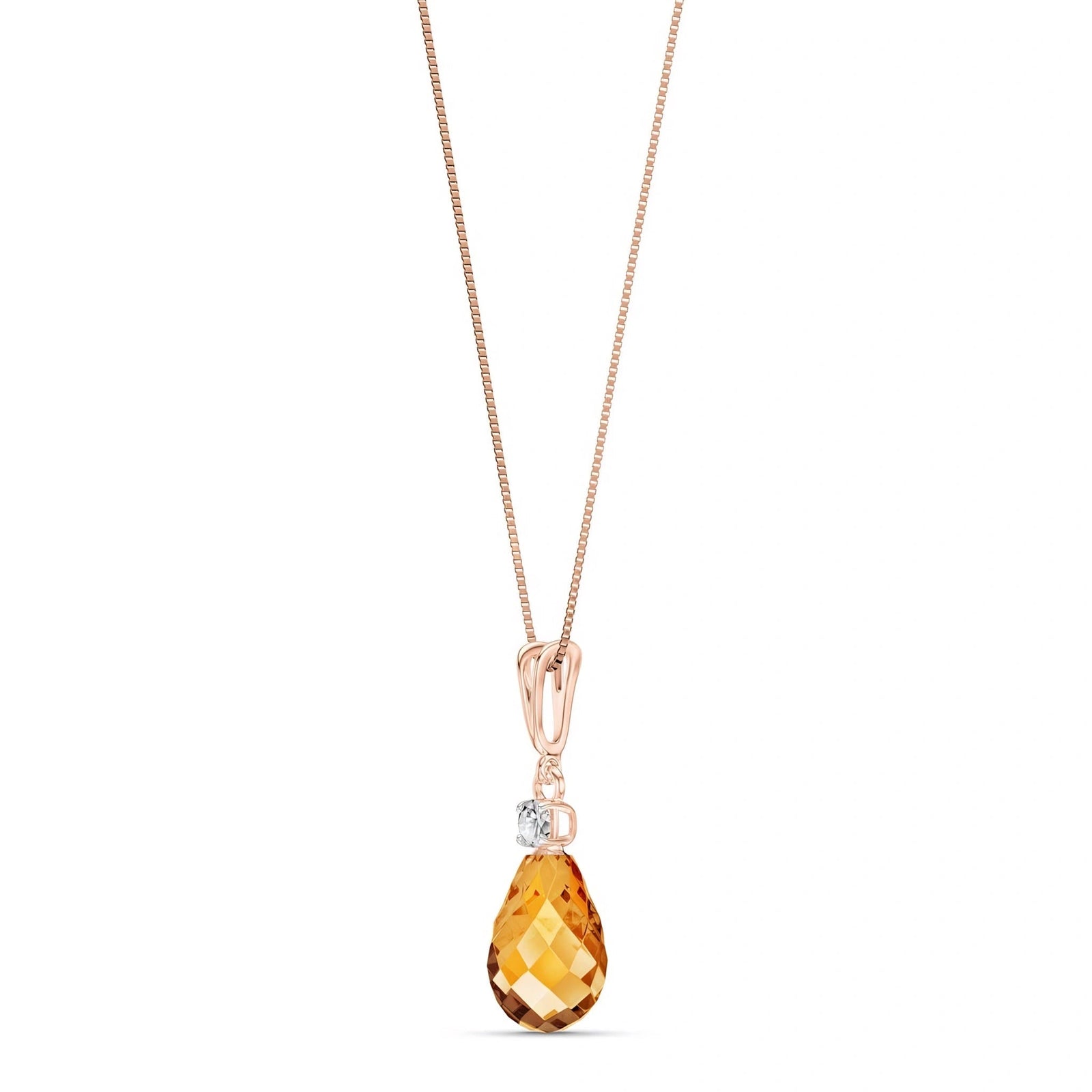 Rose Gold Diamond & Citrine — Genoveva