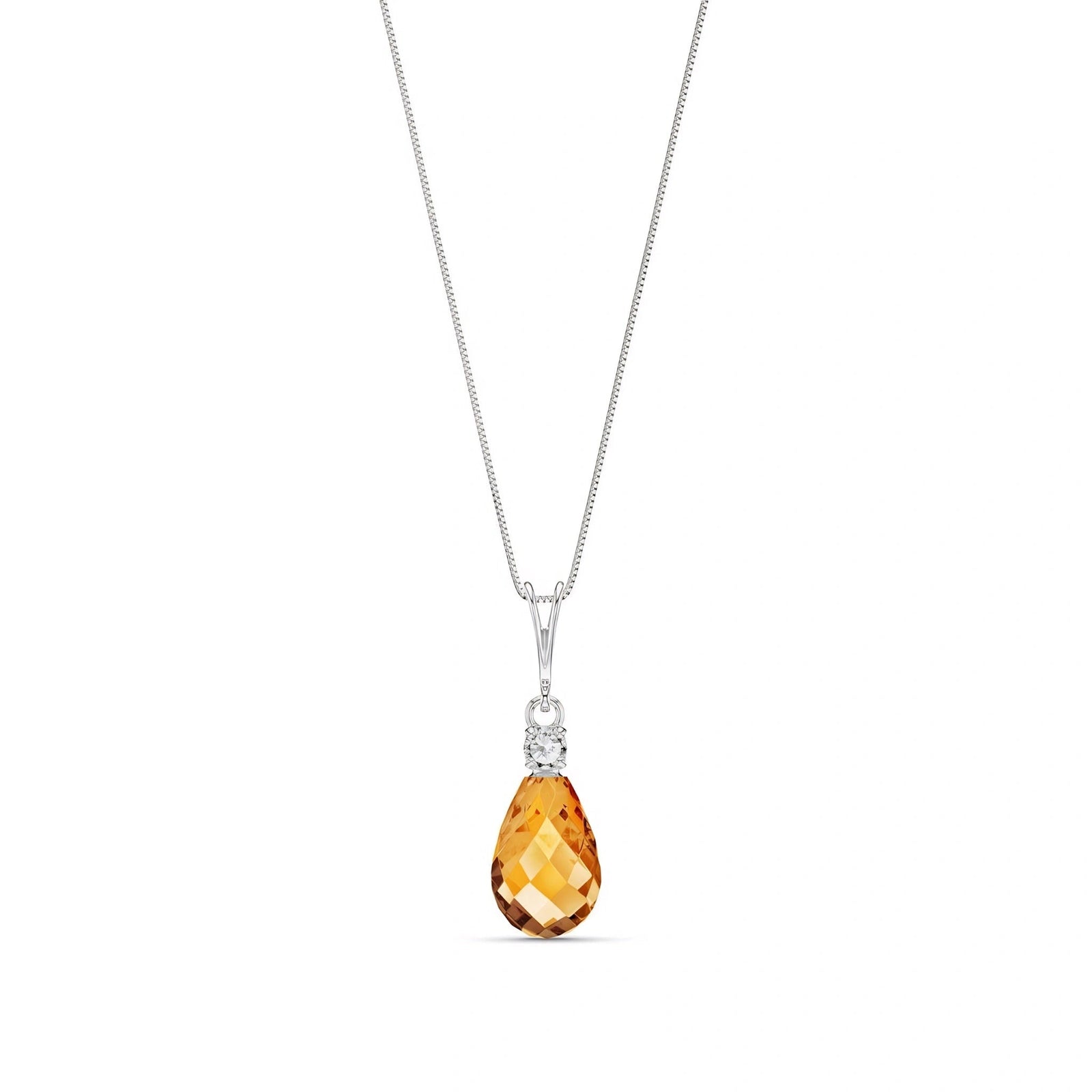 White Gold Diamond & Citrine — Genoveva