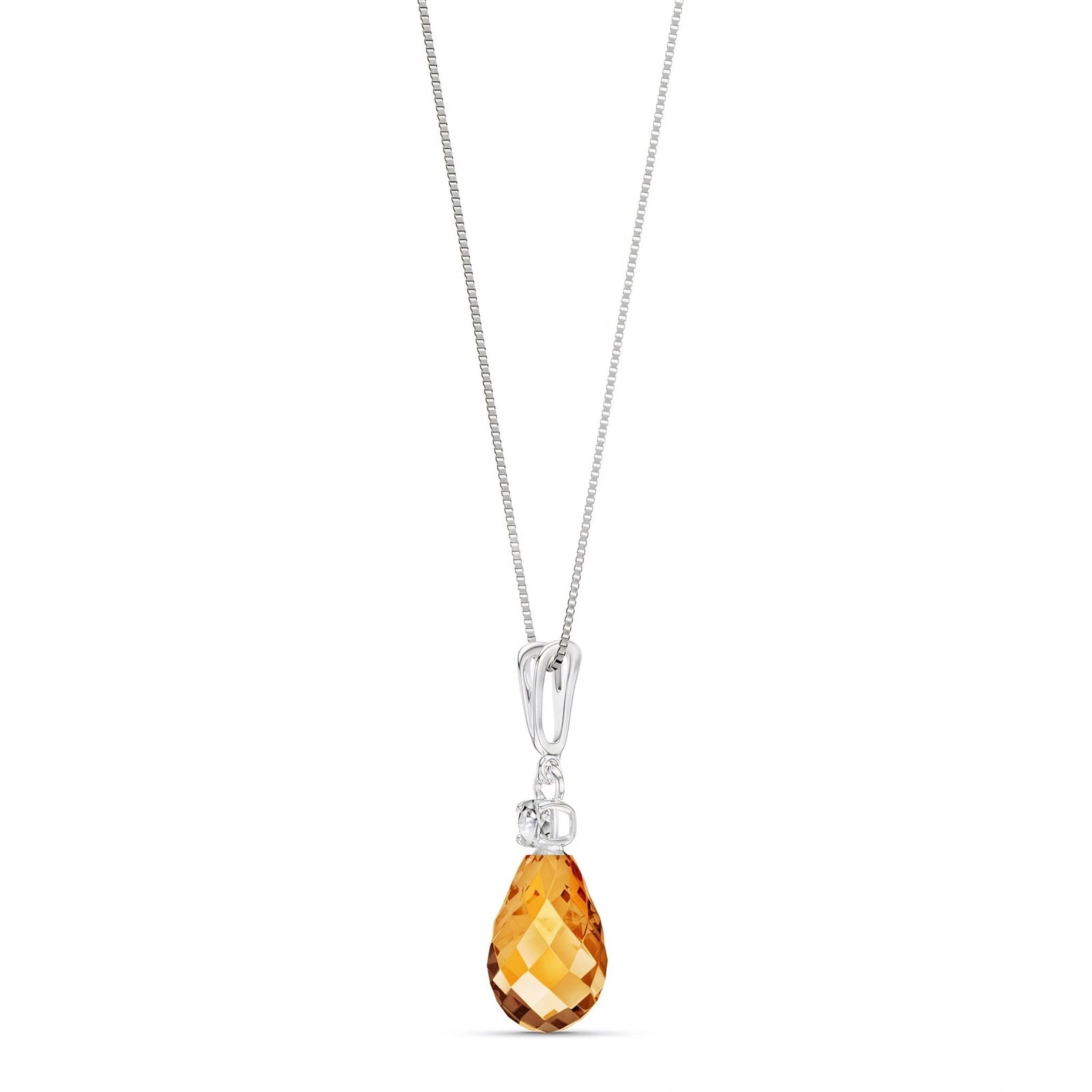 White Gold Diamond & Citrine — Genoveva