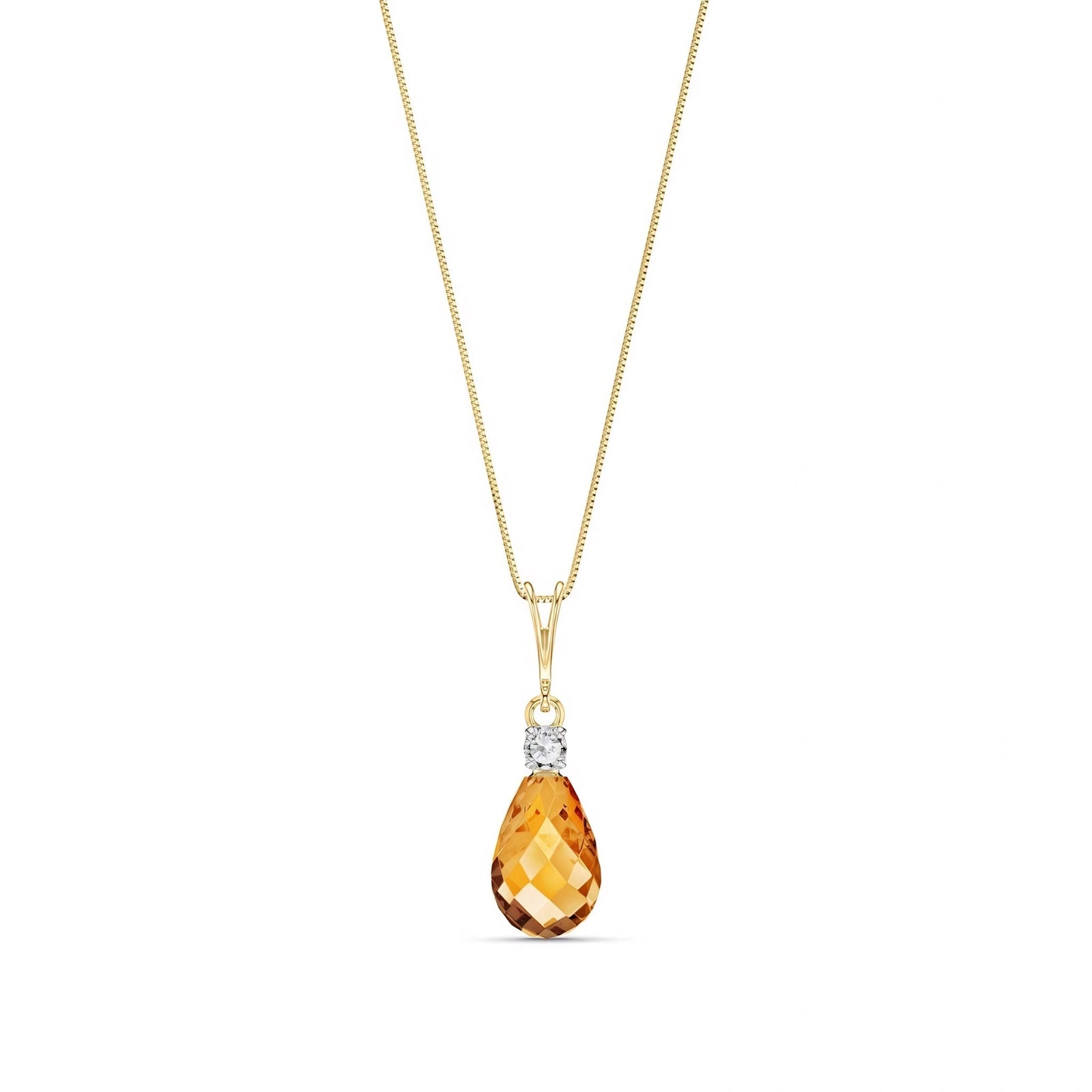 Yellow Gold Diamond & Citrine — Genoveva