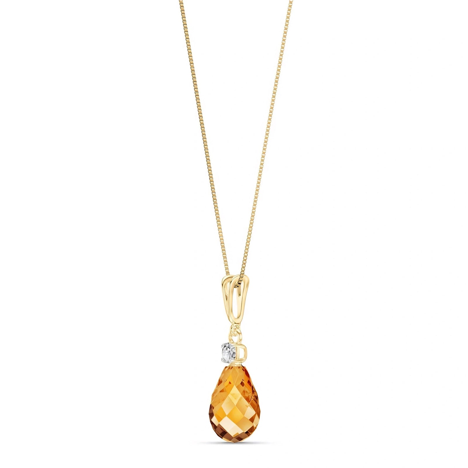 Yellow Gold Diamond & Citrine — Genoveva