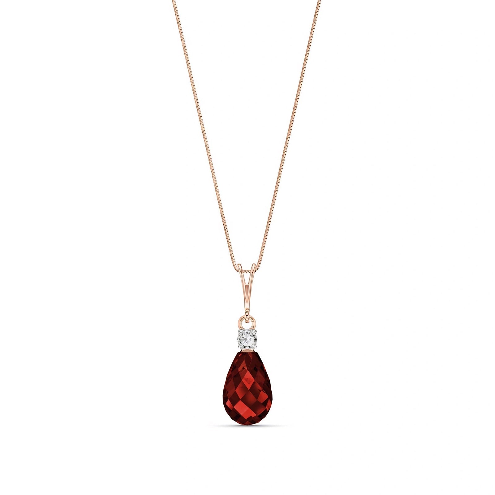 Rose Gold Diamond & Garnet — Genoveva