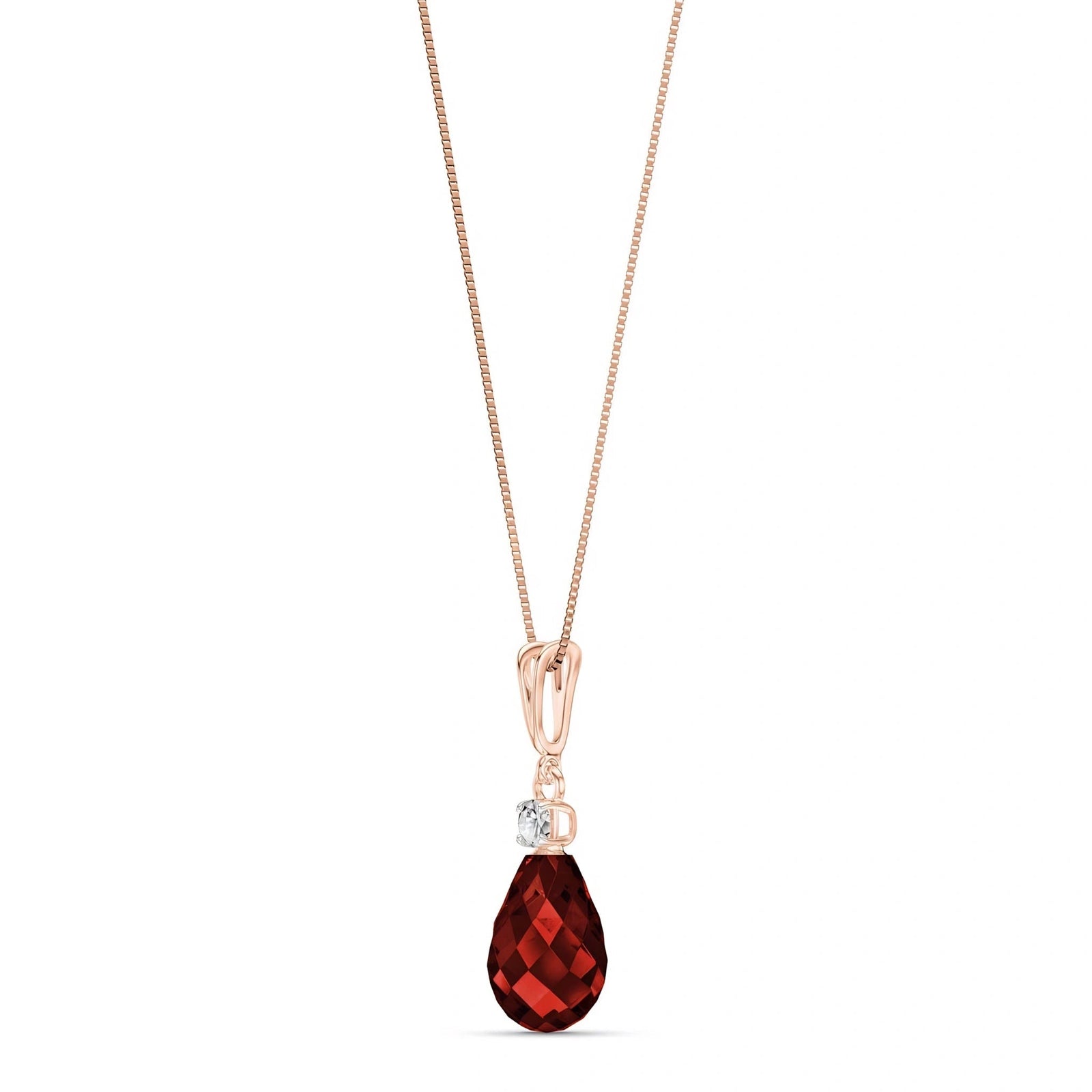 Rose Gold Diamond & Garnet — Genoveva