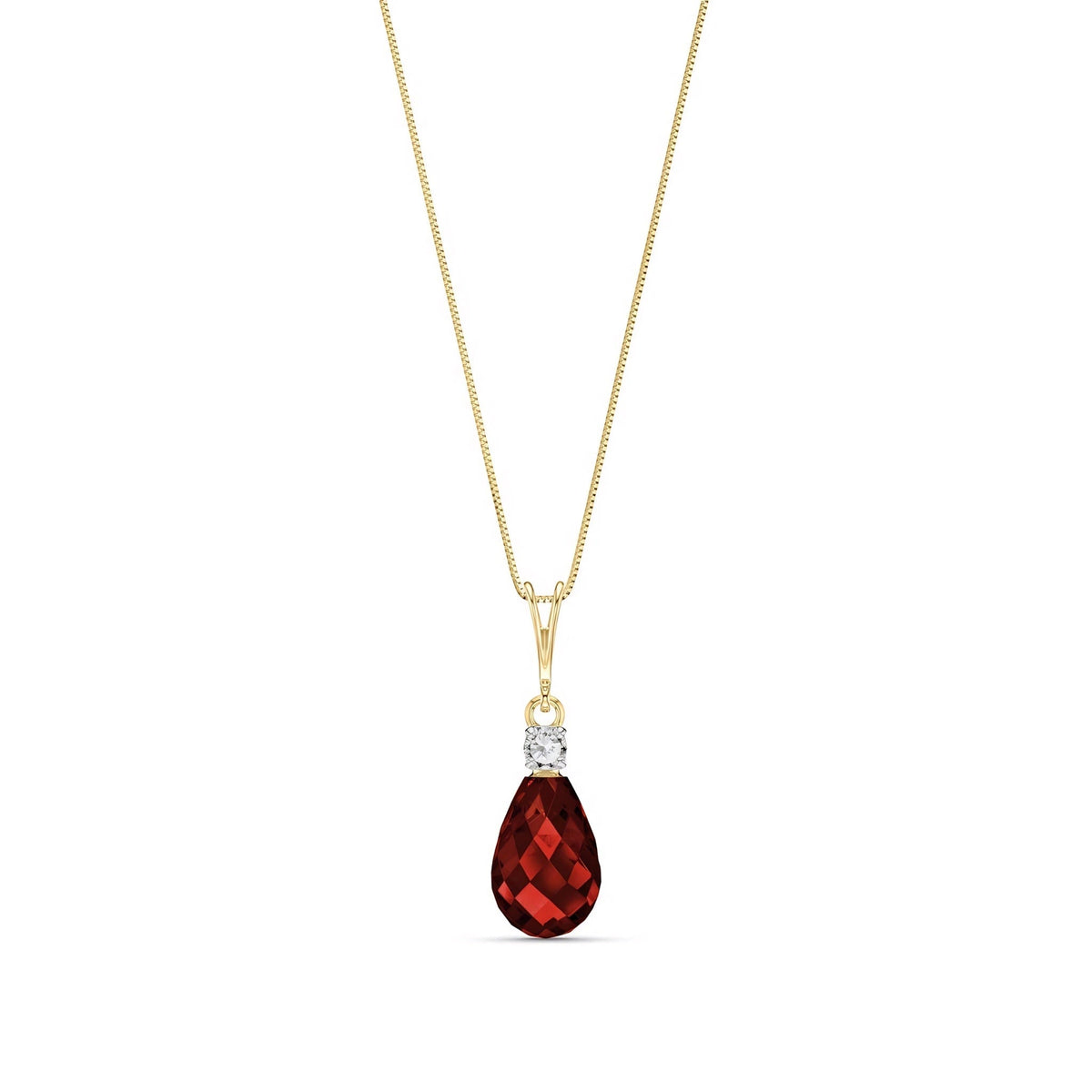 Yellow Gold Diamond & Garnet — Genoveva