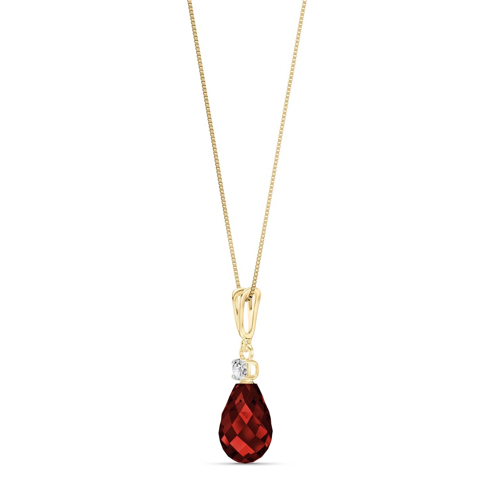 Yellow Gold Diamond & Garnet — Genoveva