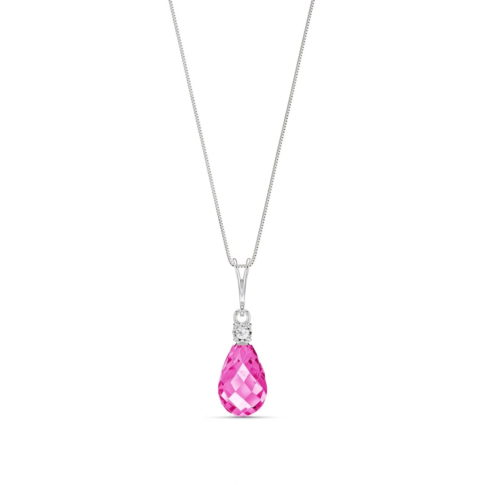White Gold Diamond & Pink Topaz — Genoveva