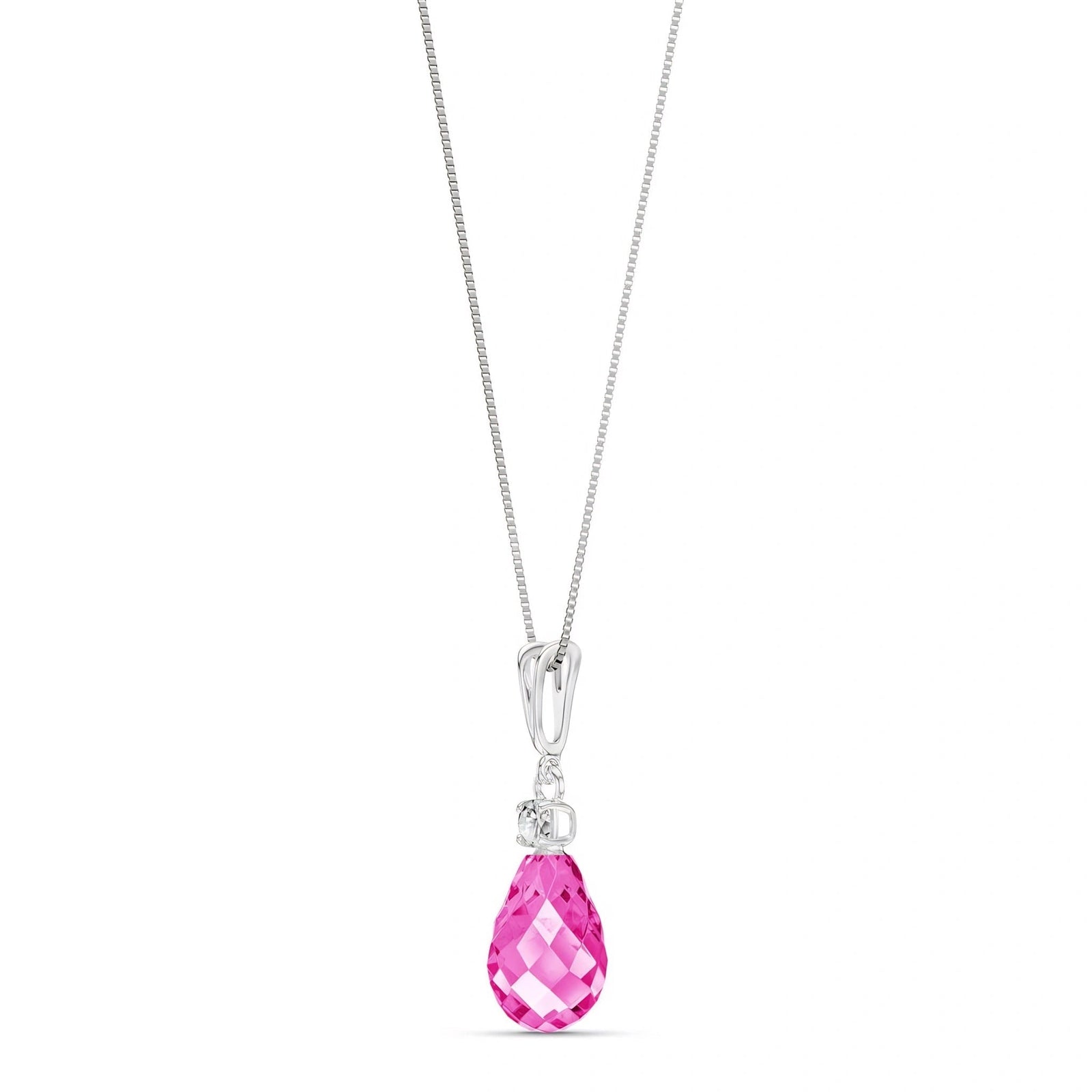 White Gold Diamond & Pink Topaz — Genoveva