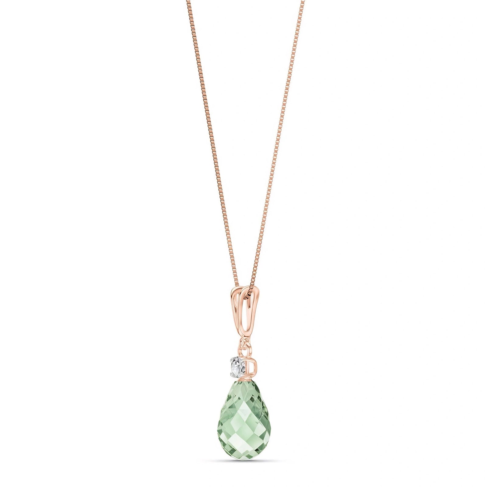 Rose Gold Green Amethyst & Diamond — Genoveva