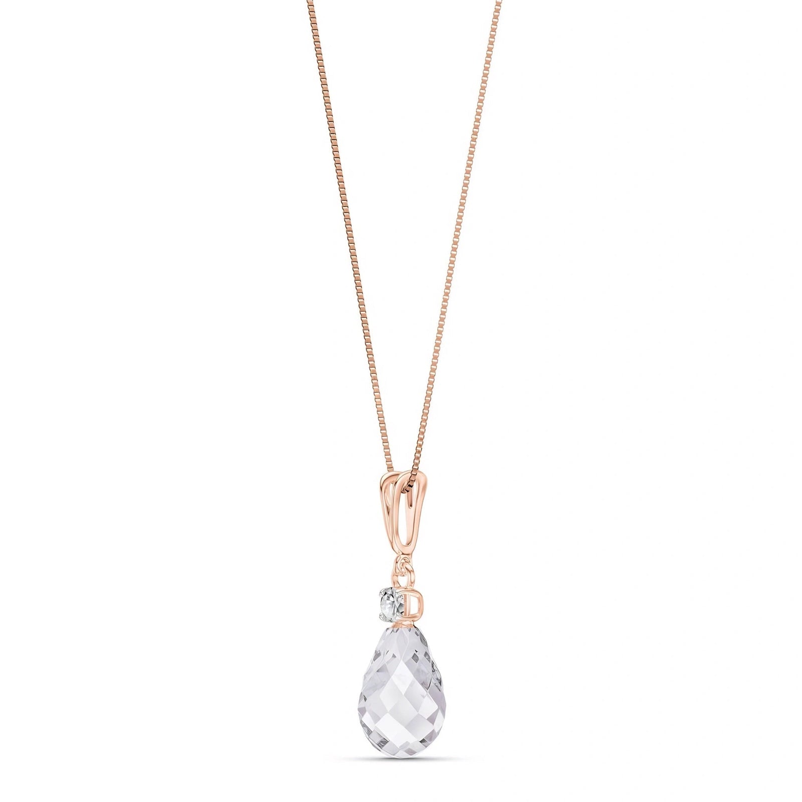 Rose Gold White Topaz & Diamond — Genoveva
