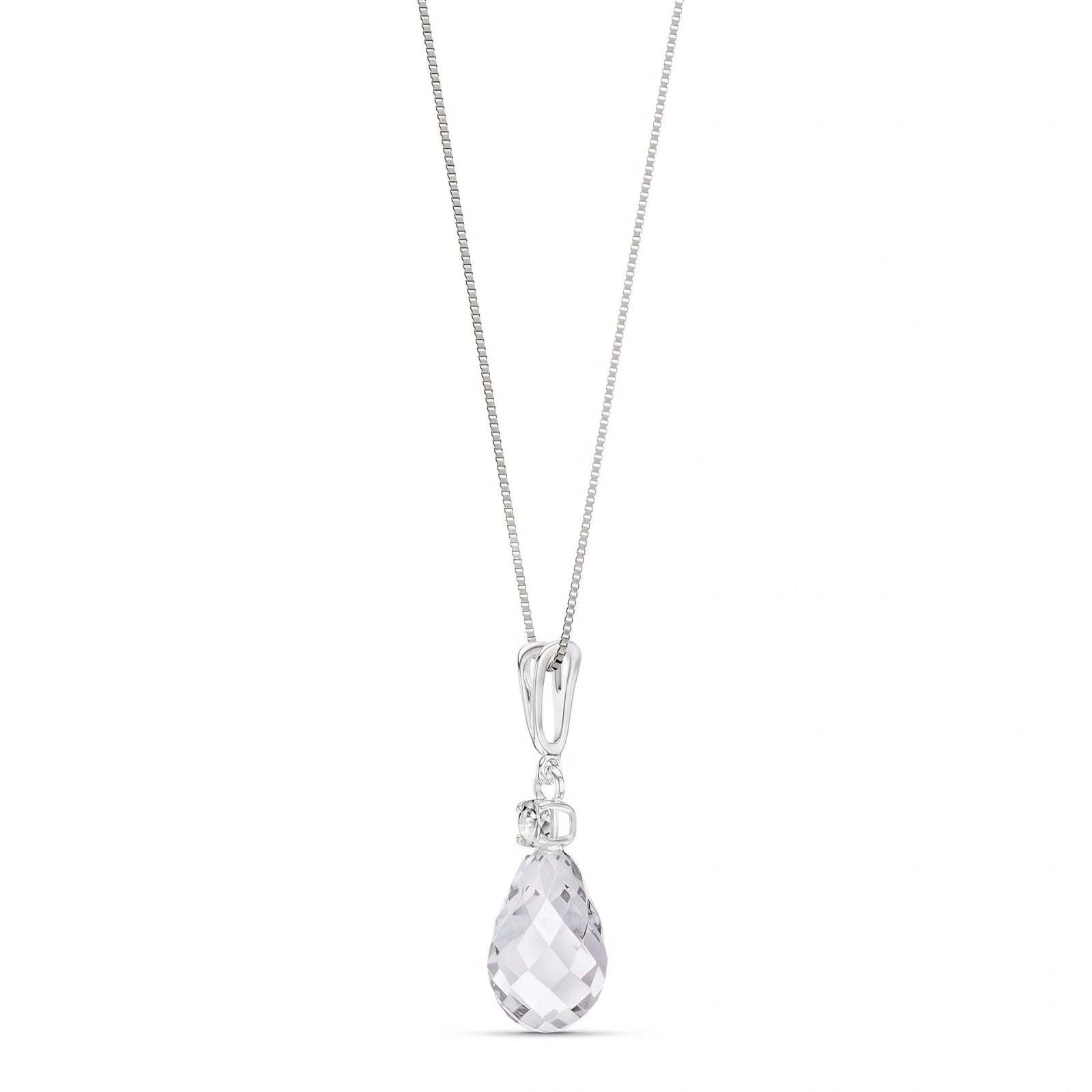 White Gold White Topaz & Diamond — Genoveva