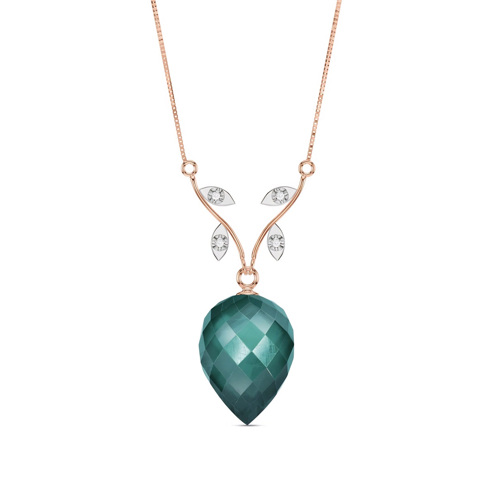 Rose Gold Pendant Necklace Amethyst 10K — Crescenza