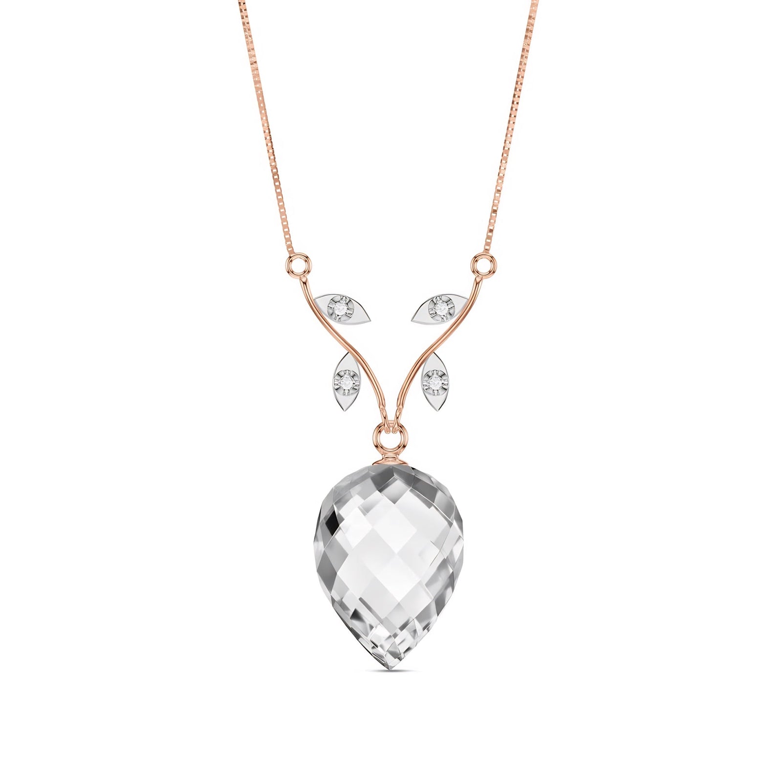 Rose Gold Pendant Necklace Spinel 10K — Crescenza
