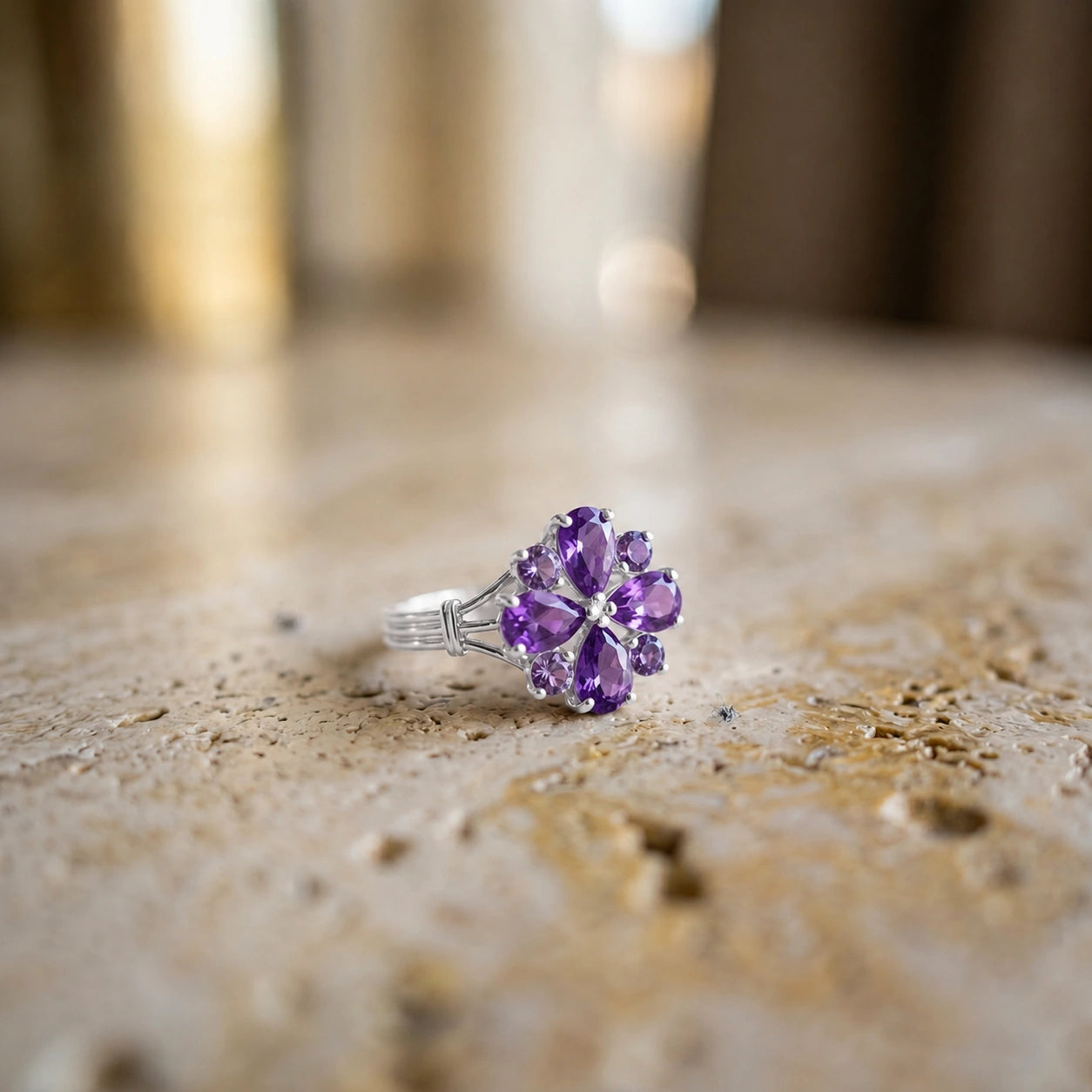 White Gold Amethyst — Gloria
