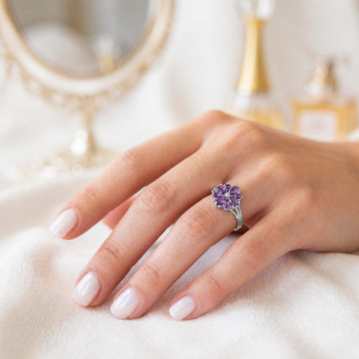 White Gold Amethyst — Gloria