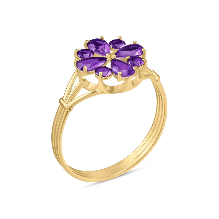 Yellow Gold Amethyst — Gloria