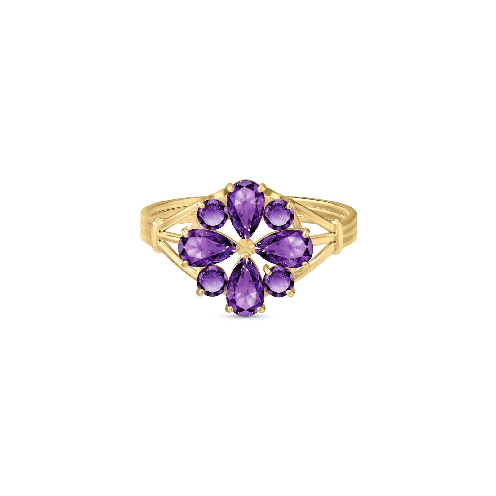 Yellow Gold Amethyst — Gloria