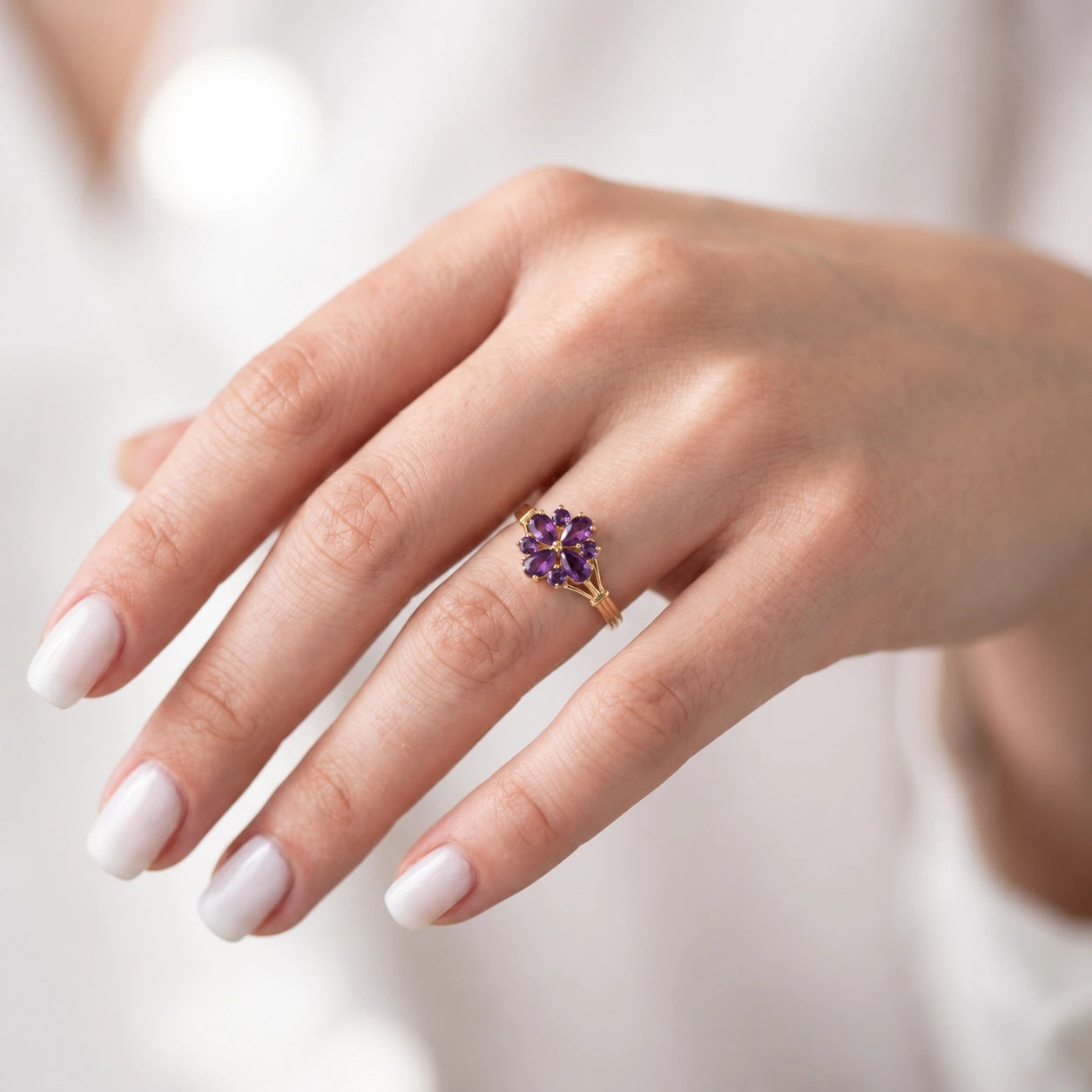 Yellow Gold Amethyst — Gloria