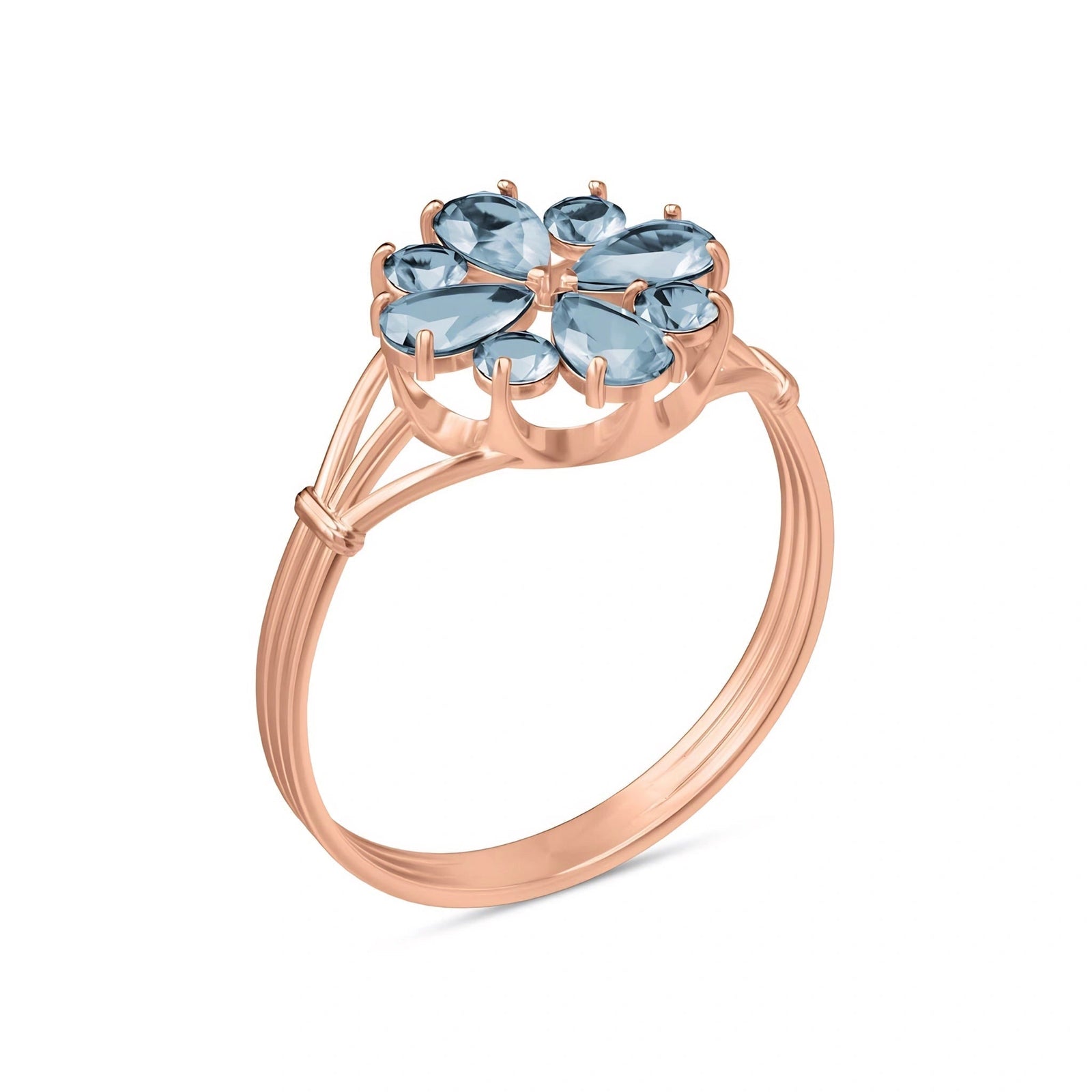 Rose Gold Aquamarine — Gloria