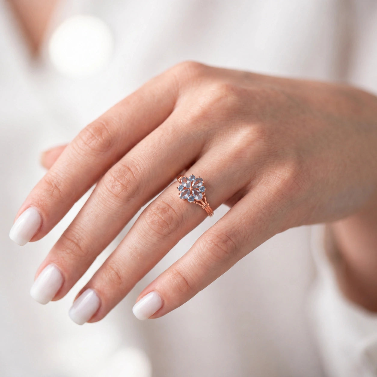 Rose Gold Aquamarine — Gloria