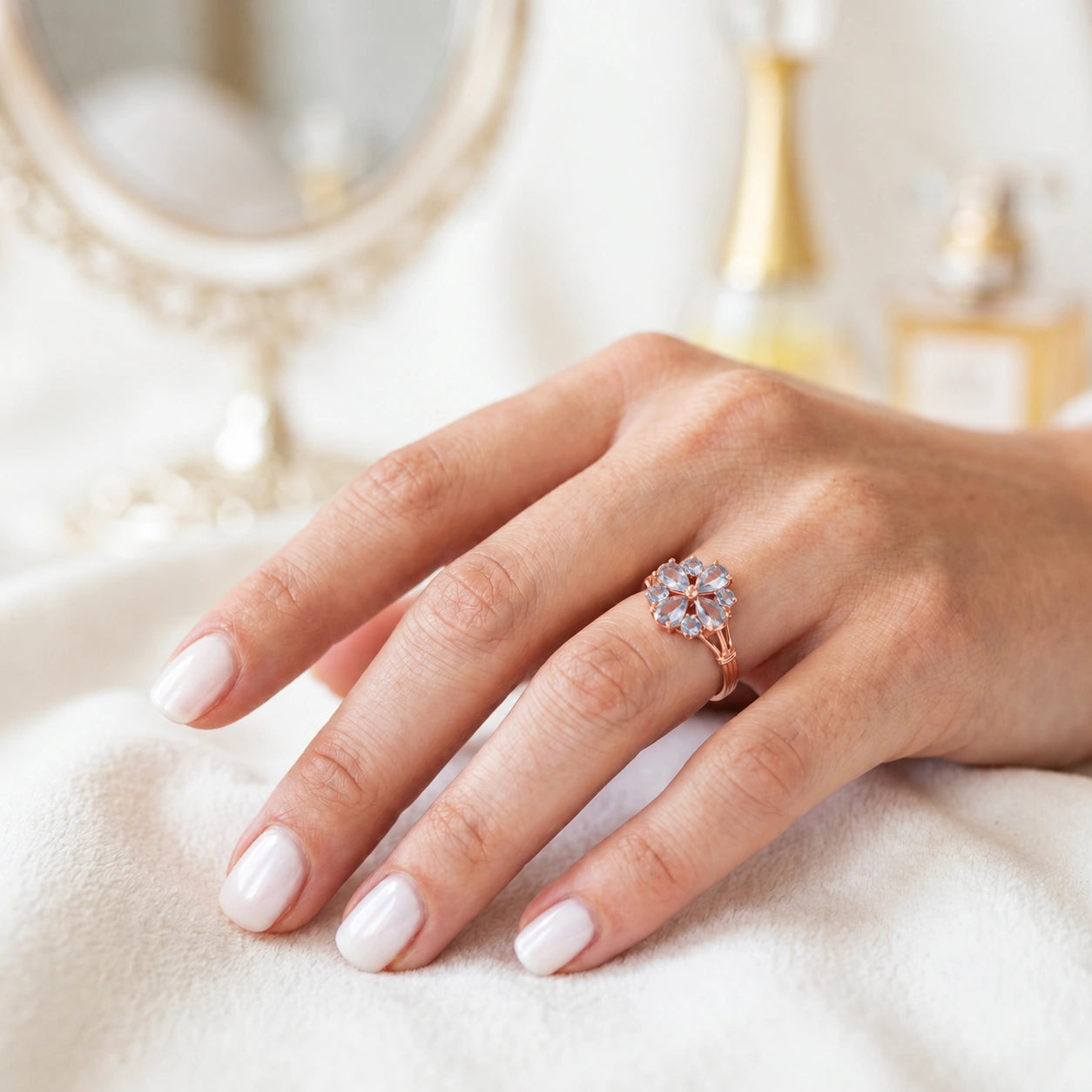 Rose Gold Aquamarine — Gloria