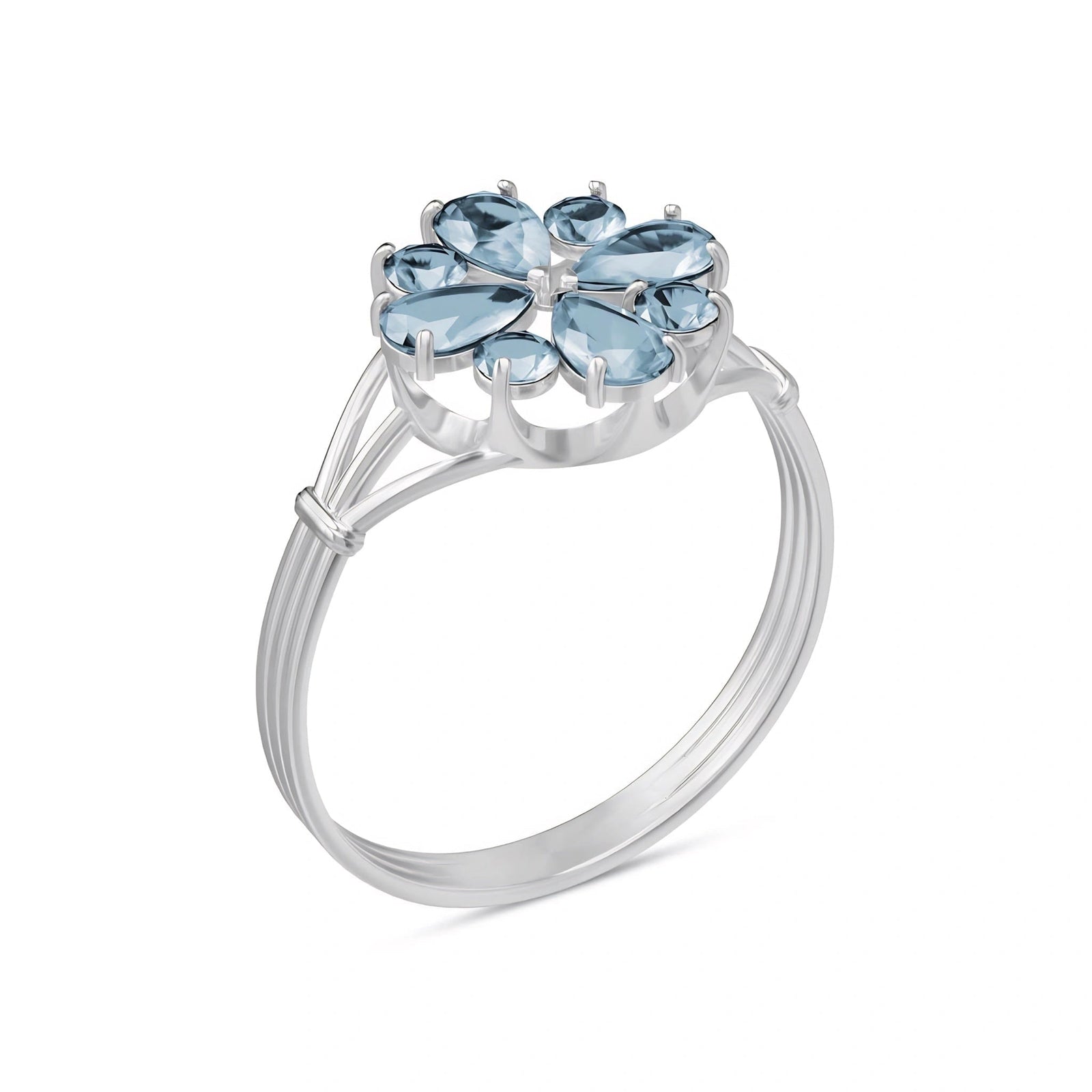 White Gold Aquamarine — Gloria