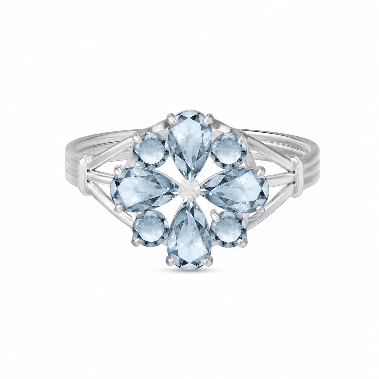 White Gold Aquamarine — Gloria