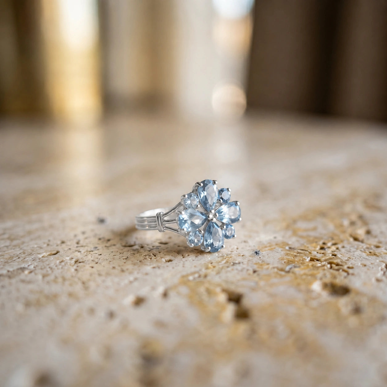 White Gold Aquamarine — Gloria