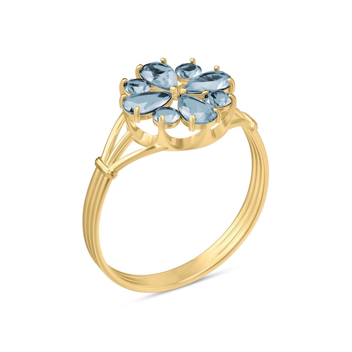 Yellow Gold Aquamarine — Gloria