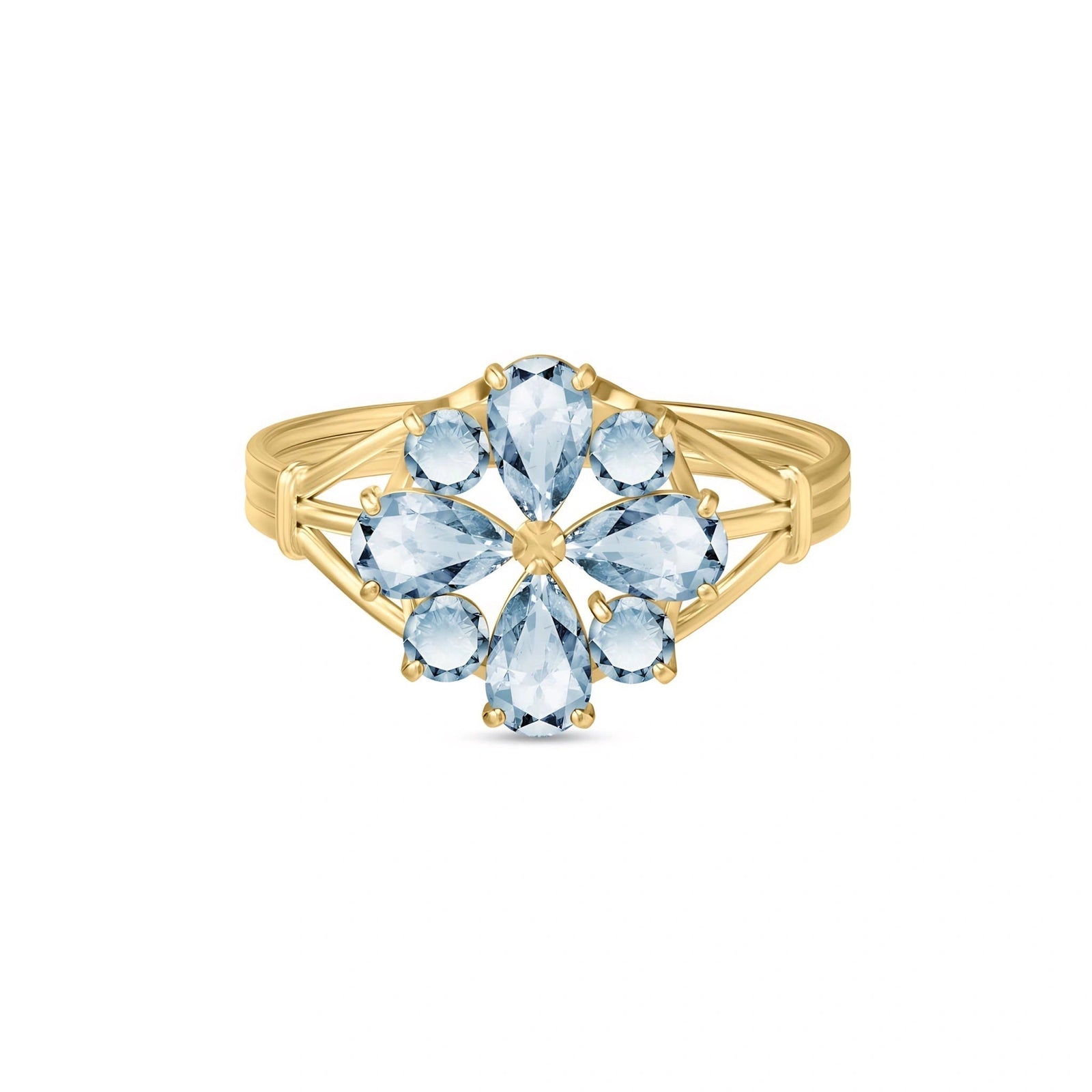 Yellow Gold Aquamarine — Gloria