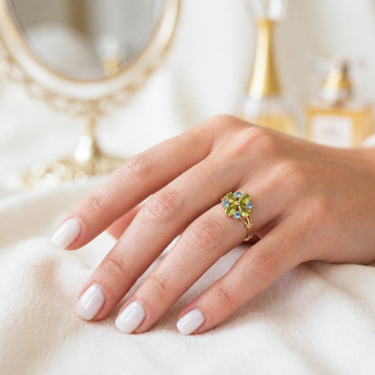 Yellow Gold Aquamarine — Gloria