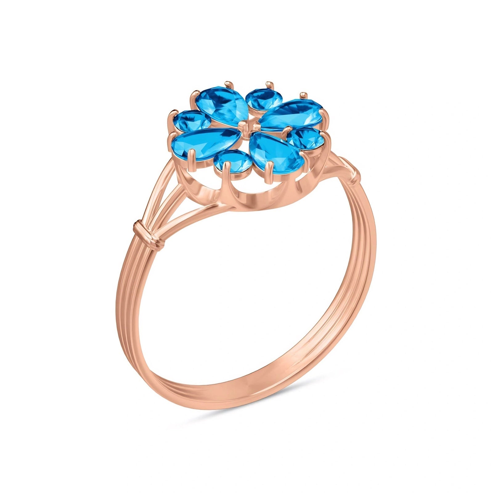 Rose Gold Blue Topaz — Gloria