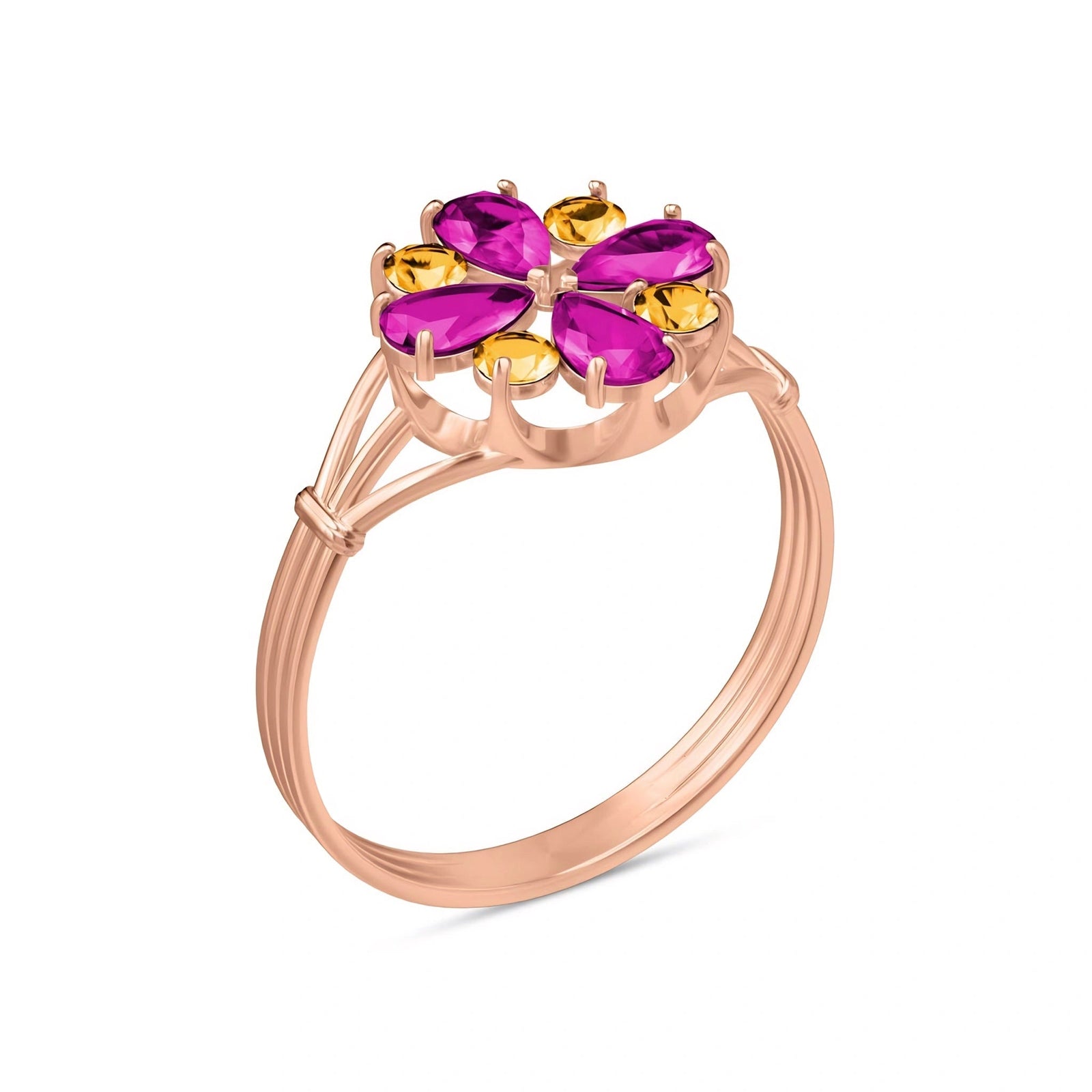 Rose Gold Citrine & Pink Topaz — Gloria