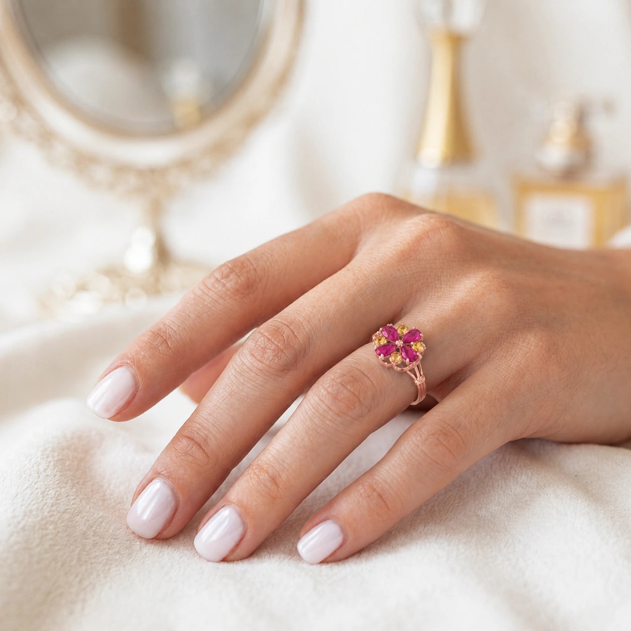 Rose Gold Citrine & Pink Topaz — Gloria